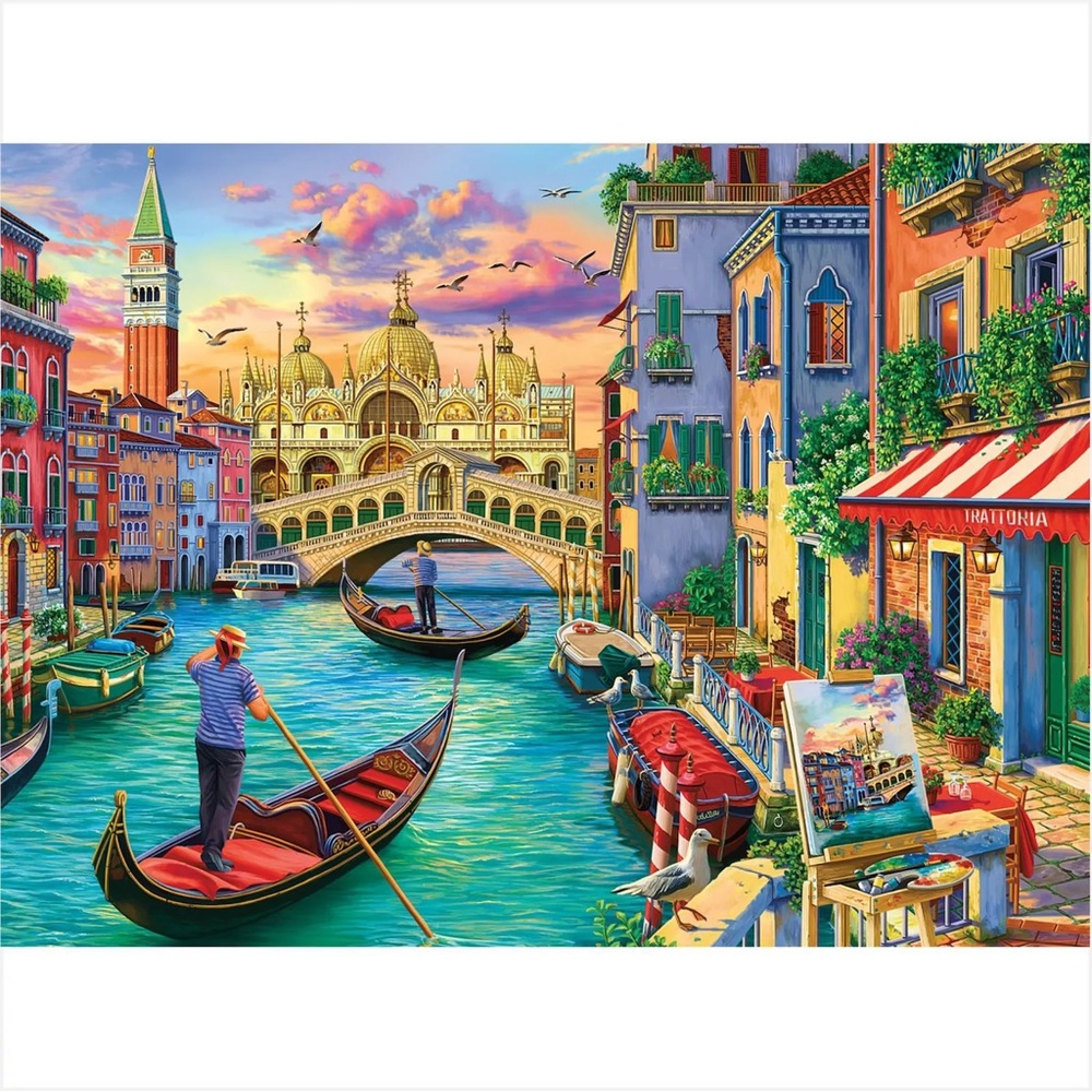 RESERVED BUFFALO Jigsaw Puzzle Night & Day Sights of Venice 1000 Pieces Age 14+ - Picture 3 of 12
